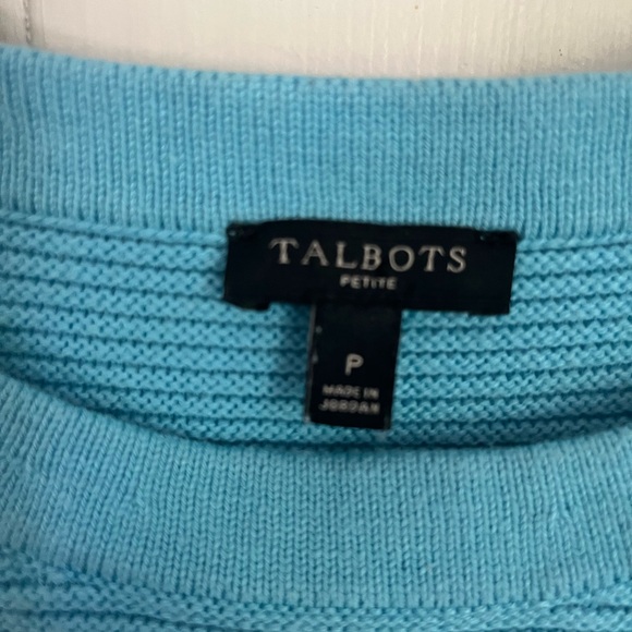 Talbots Long Sleeve Turquoise Sweater - Picture 4 of 9
